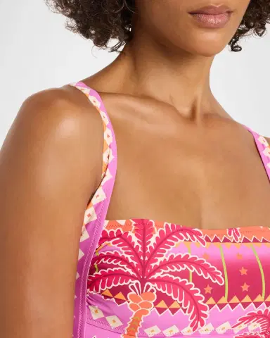 Johnny Was Marilyn Ruched One-Piece Swimsuit | Thumbnail 3 Johnny Was Marilyn Ruched One-Piece Swimsuit | Thumbnail 3