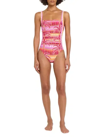 Johnny Was Marilyn Ruched One-Piece Swimsuit | Thumbnail 1 Johnny Was Marilyn Ruched One-Piece Swimsuit | Thumbnail 1
