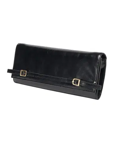 SIMKHAI River Leather East-West Moto Clutch Bag | Thumbnail 1 SIMKHAI River Leather East-West Moto Clutch Bag | Thumbnail 1