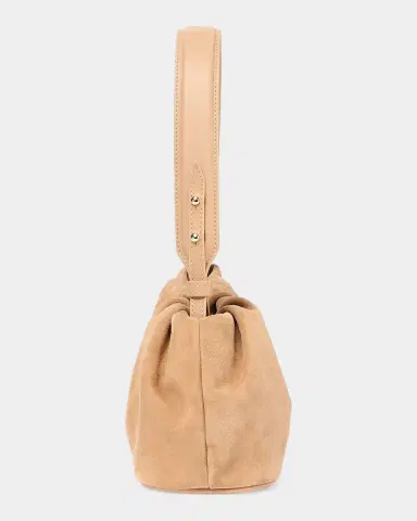 SIMKHAI Harlow Ruched Suede Shoulder Bag | Thumbnail 2 SIMKHAI Harlow Ruched Suede Shoulder Bag | Thumbnail 2