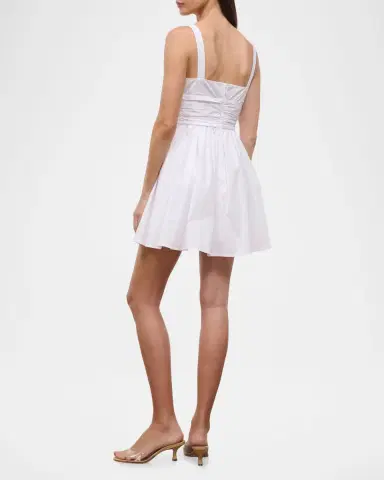 Staud Loria Gathered Mini Dress | Thumbnail 2 Staud Loria Gathered Mini Dress | Thumbnail 2