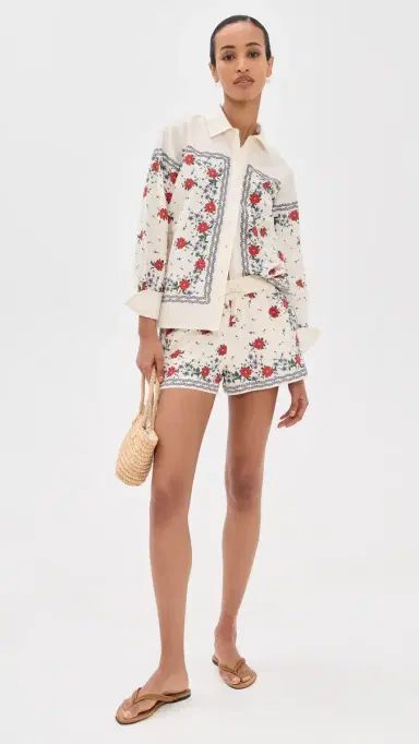 CAMI NYC Oslo ilk Cotton Shorts Heirloom Bandana | Thumbnail 5 CAMI NYC Oslo ilk Cotton Shorts Heirloom Bandana | Thumbnail 5