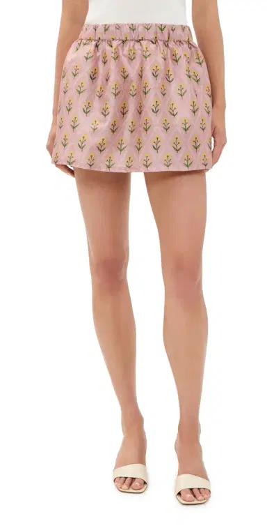 La Maregold The Celeste Skirt Blush attice Floral | Thumbnail 1 La Maregold The Celeste Skirt Blush attice Floral | Thumbnail 1