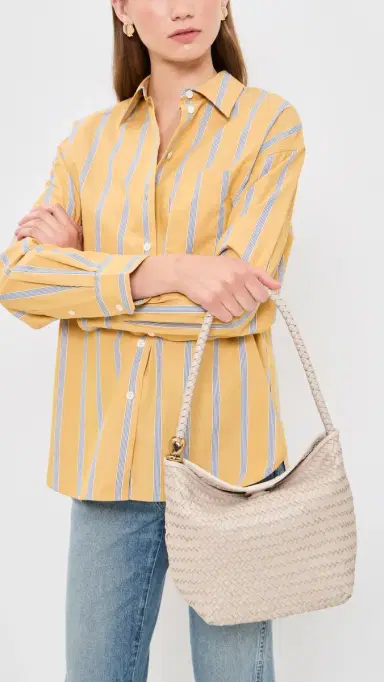 Madewell Handwoven Shoulder Bag with Beads Vintage Muslin One Size | Thumbnail 3 Madewell Handwoven Shoulder Bag with Beads Vintage Muslin One Size | Thumbnail 3