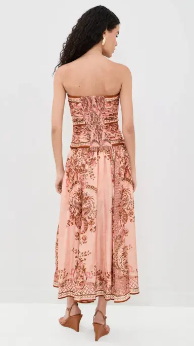 Zimmermann Aster Silk Scarf Dress Pink Paisley Floral | Thumbnail 3 Zimmermann Aster Silk Scarf Dress Pink Paisley Floral | Thumbnail 3