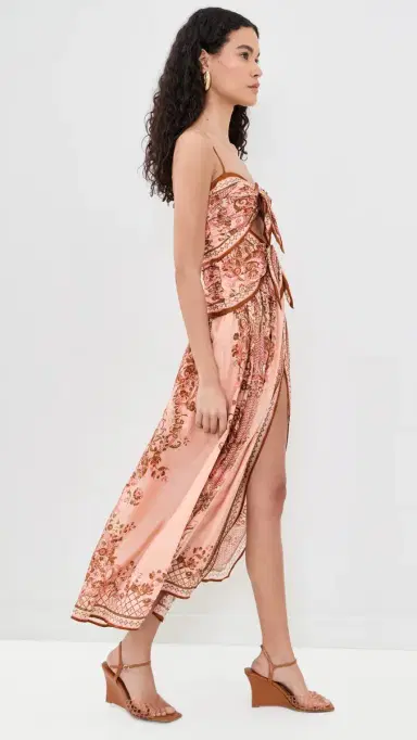 Zimmermann Aster Silk Scarf Dress Pink Paisley Floral | Thumbnail 4 Zimmermann Aster Silk Scarf Dress Pink Paisley Floral | Thumbnail 4