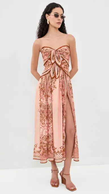 Zimmermann Aster Silk Scarf Dress Pink Paisley Floral | Thumbnail 5 Zimmermann Aster Silk Scarf Dress Pink Paisley Floral | Thumbnail 5