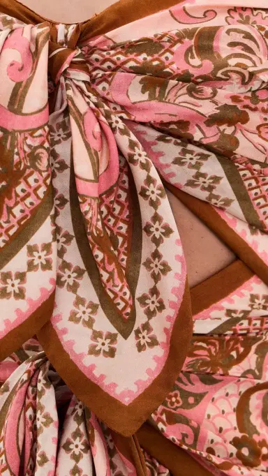 Zimmermann Aster Silk Scarf Dress Pink Paisley Floral | Thumbnail 6 Zimmermann Aster Silk Scarf Dress Pink Paisley Floral | Thumbnail 6