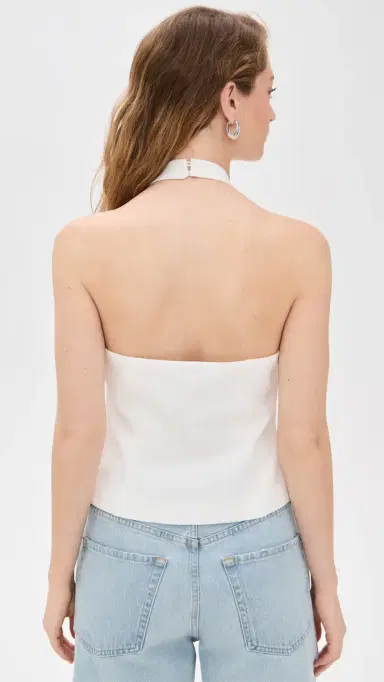 endless rose Halter Tie Up Detail Top Off White | Thumbnail 3 endless rose Halter Tie Up Detail Top Off White | Thumbnail 3