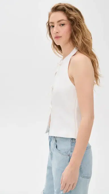endless rose Halter Tie Up Detail Top Off White | Thumbnail 4 endless rose Halter Tie Up Detail Top Off White | Thumbnail 4