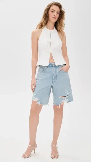 endless rose Halter Tie Up Detail Top Off White | Thumbnail 5 endless rose Halter Tie Up Detail Top Off White | Thumbnail 5