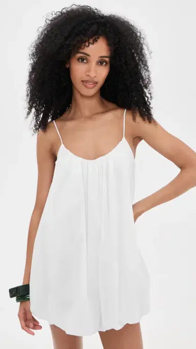 CAROLINE CONSTAS Riley Bubble Hem Mini Dress White | Thumbnail 2 CAROLINE CONSTAS Riley Bubble Hem Mini Dress White | Thumbnail 2