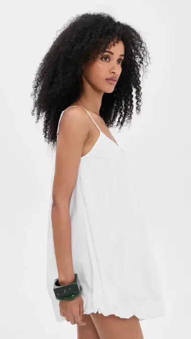 CAROLINE CONSTAS Riley Bubble Hem Mini Dress White | Thumbnail 4 CAROLINE CONSTAS Riley Bubble Hem Mini Dress White | Thumbnail 4