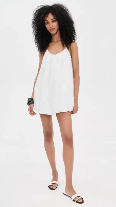 CAROLINE CONSTAS Riley Bubble Hem Mini Dress White | Thumbnail 5 CAROLINE CONSTAS Riley Bubble Hem Mini Dress White | Thumbnail 5