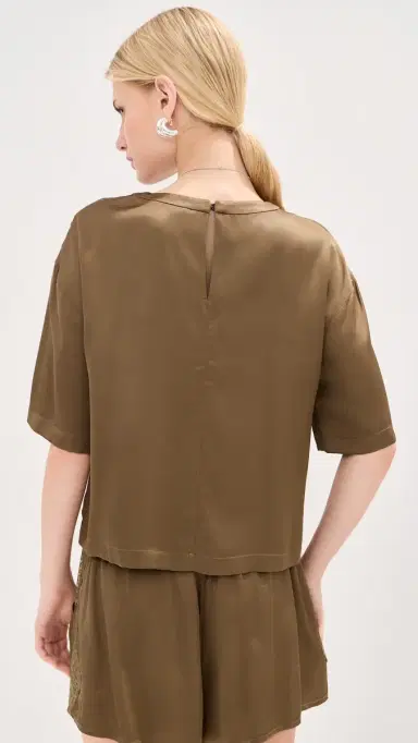 LE BOP Chandler atin Tee Hazelnut | Thumbnail 4 LE BOP Chandler atin Tee Hazelnut | Thumbnail 4