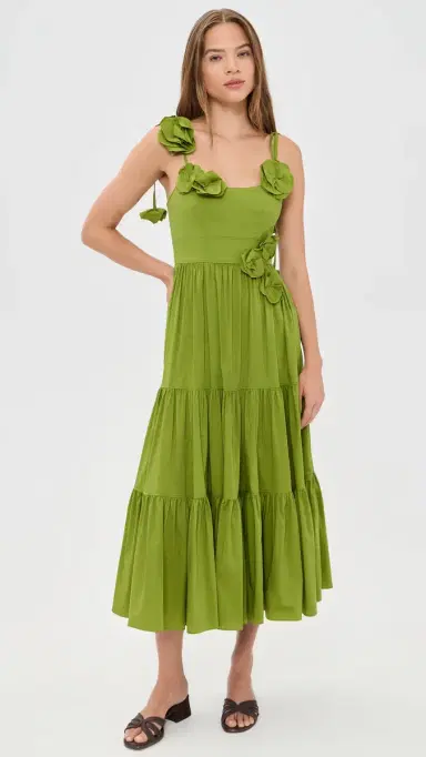 Cinq à Sept Kael Dress dark lime | Thumbnail 2 Cinq à Sept Kael Dress dark lime | Thumbnail 2