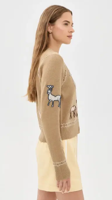 Sea Winslow Craft Wool Cardigan Camel | Thumbnail 4 Sea Winslow Craft Wool Cardigan Camel | Thumbnail 4