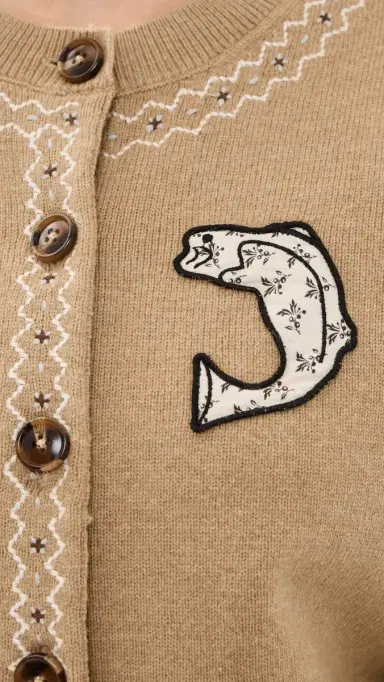 Sea Winslow Craft Wool Cardigan Camel | Thumbnail 6 Sea Winslow Craft Wool Cardigan Camel | Thumbnail 6