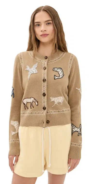 Sea Winslow Craft Wool Cardigan Camel | Thumbnail 1 Sea Winslow Craft Wool Cardigan Camel | Thumbnail 1