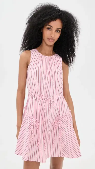 Cinq à Sept Rose Stripe Leylani Dress | Thumbnail 2 Cinq à Sept Rose Stripe Leylani Dress | Thumbnail 2