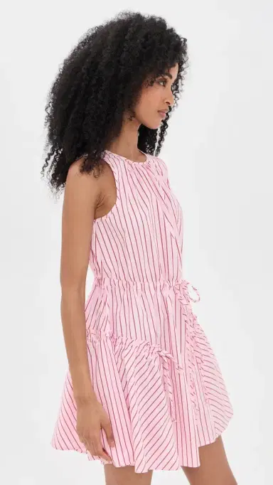 Cinq à Sept Rose Stripe Leylani Dress | Thumbnail 4 Cinq à Sept Rose Stripe Leylani Dress | Thumbnail 4