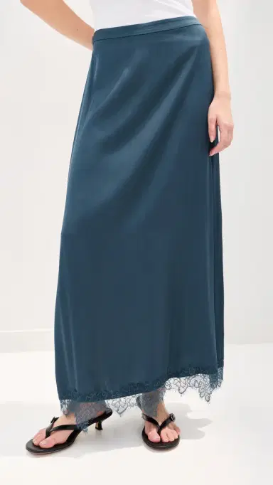LE BOP Marion atin Skirt Navy | Thumbnail 3 LE BOP Marion atin Skirt Navy | Thumbnail 3