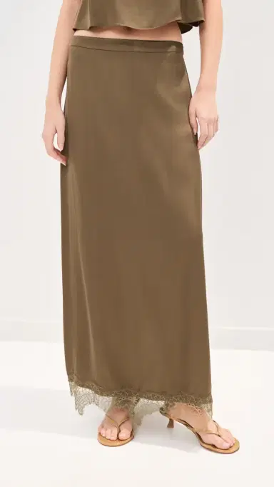 LE BOP Marion atin Skirt Hazelnut | Thumbnail 2 LE BOP Marion atin Skirt Hazelnut | Thumbnail 2