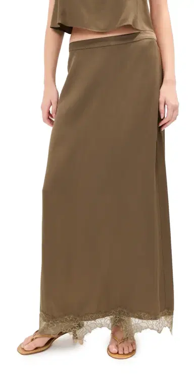 LE BOP Marion atin Skirt Hazelnut | Thumbnail 1 LE BOP Marion atin Skirt Hazelnut | Thumbnail 1