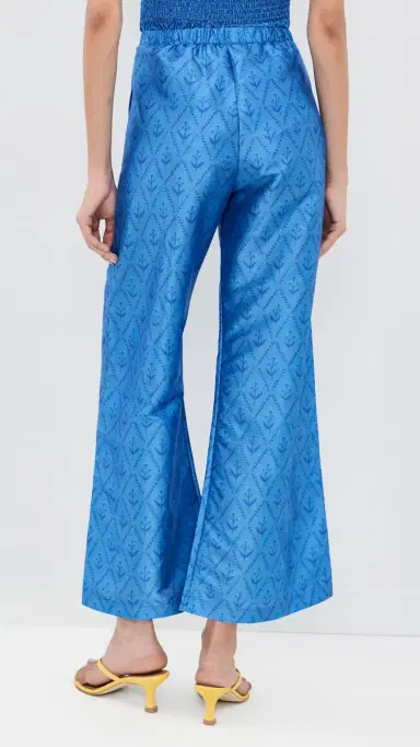 La Maregold The Nicole Pants Sapphire attice Floral | Thumbnail 3 La Maregold The Nicole Pants Sapphire attice Floral | Thumbnail 3