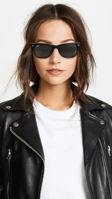 Ray-Ban Original Wayfarer Sunglasses Black/Green One Size | Thumbnail 3 Ray-Ban Original Wayfarer Sunglasses Black/Green One Size | Thumbnail 3