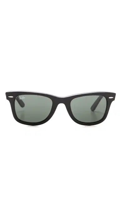 Ray-Ban Original Wayfarer Sunglasses Black/Green One Size | Thumbnail 4 Ray-Ban Original Wayfarer Sunglasses Black/Green One Size | Thumbnail 4