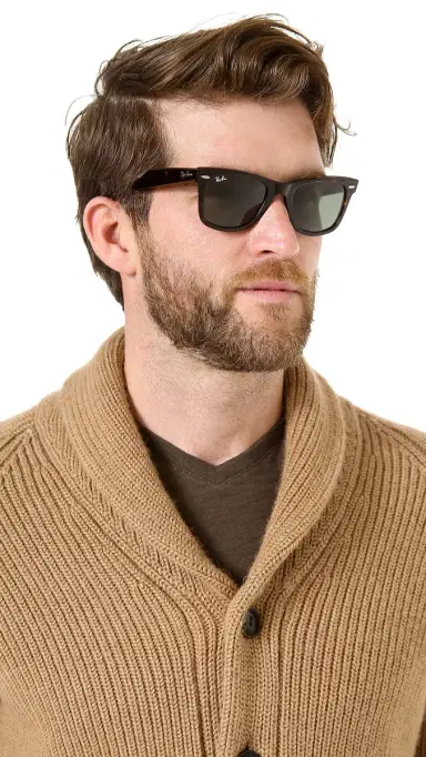 Ray-Ban Original Wayfarer Sunglasses Tortoise/Green One Size | Thumbnail 3 Ray-Ban Original Wayfarer Sunglasses Tortoise/Green One Size | Thumbnail 3