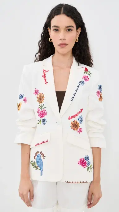 Cinq à Sept Celeste Vine Scrunched Cheyenne Blazer /Multi | Thumbnail 2 Cinq à Sept Celeste Vine Scrunched Cheyenne Blazer /Multi | Thumbnail 2