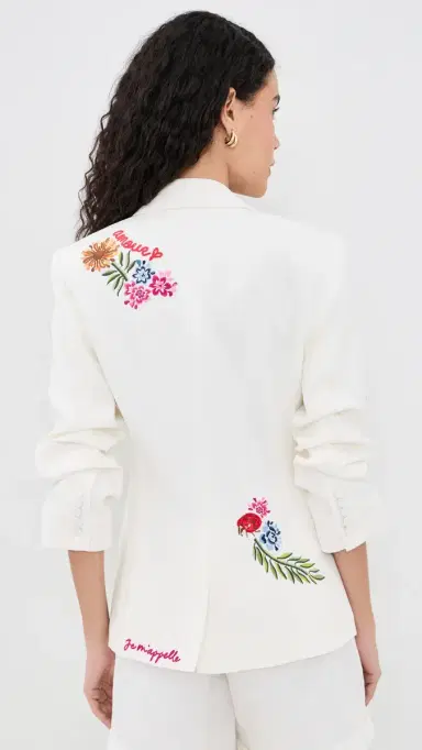 Cinq à Sept Celeste Vine Scrunched Cheyenne Blazer /Multi | Thumbnail 3 Cinq à Sept Celeste Vine Scrunched Cheyenne Blazer /Multi | Thumbnail 3