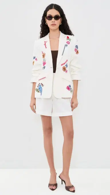 Cinq à Sept Celeste Vine Scrunched Cheyenne Blazer /Multi | Thumbnail 5 Cinq à Sept Celeste Vine Scrunched Cheyenne Blazer /Multi | Thumbnail 5