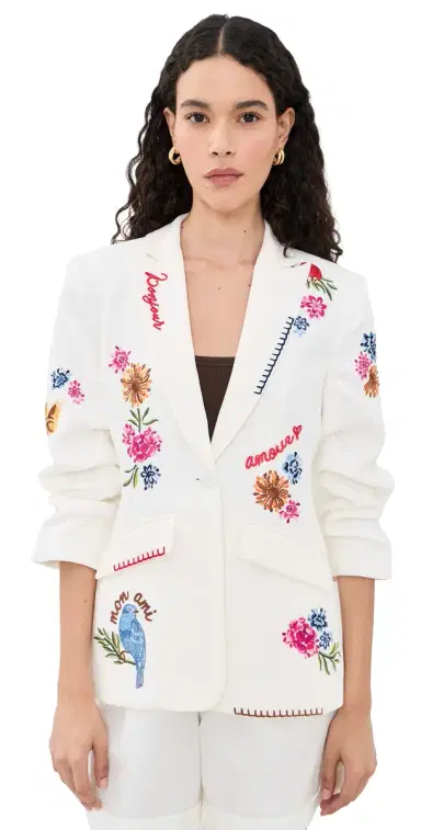 Cinq à Sept Celeste Vine Scrunched Cheyenne Blazer /Multi | Thumbnail 1 Cinq à Sept Celeste Vine Scrunched Cheyenne Blazer /Multi | Thumbnail 1