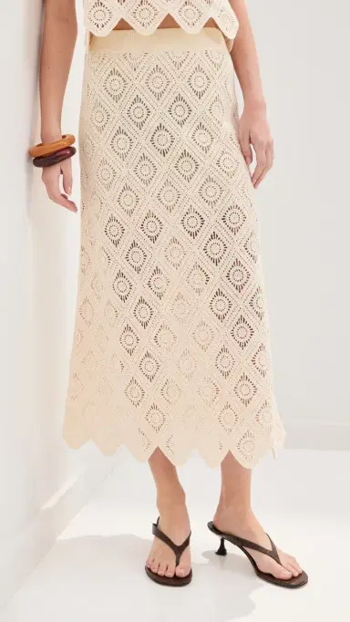 LE BOP Ora Crochet Midi Skirt | Thumbnail 2 LE BOP Ora Crochet Midi Skirt | Thumbnail 2