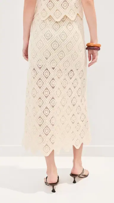 LE BOP Ora Crochet Midi Skirt | Thumbnail 3 LE BOP Ora Crochet Midi Skirt | Thumbnail 3