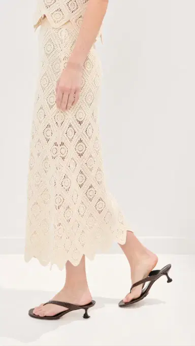 LE BOP Ora Crochet Midi Skirt | Thumbnail 4 LE BOP Ora Crochet Midi Skirt | Thumbnail 4