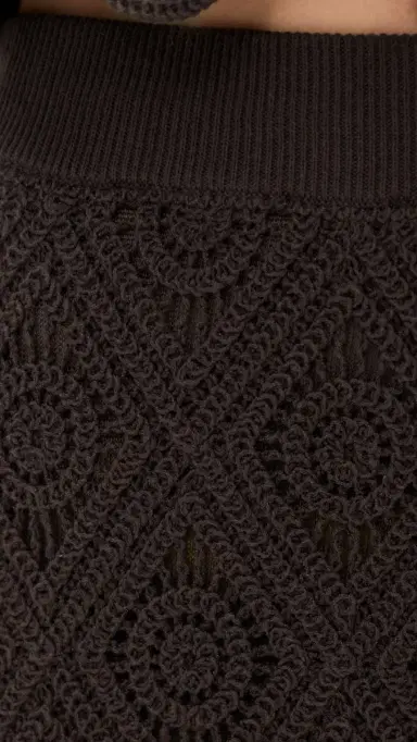 LE BOP Ora Crochet Midi Skirt Chocolate | Thumbnail 6 LE BOP Ora Crochet Midi Skirt Chocolate | Thumbnail 6