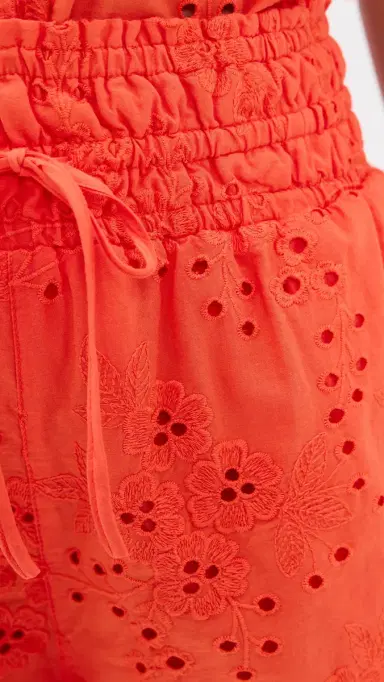 Birds of Paradis Frances Short Vermillion Eyelet Shorts Vermillion | Thumbnail 6 Birds of Paradis Frances Short Vermillion Eyelet Shorts Vermillion | Thumbnail 6