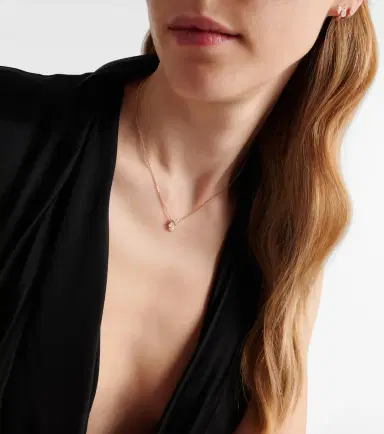 Repossi Serti Sur Vide 18kt rose gold pendant necklace with diamonds | Thumbnail 4 Repossi Serti Sur Vide 18kt rose gold pendant necklace with diamonds | Thumbnail 4