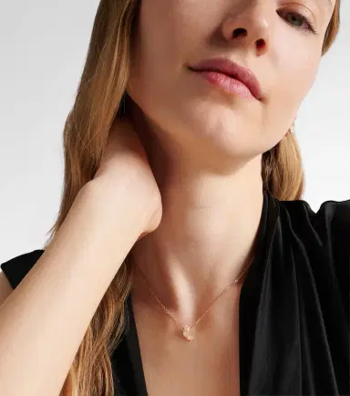 Repossi Serti Sur Vide 18kt rose gold pendant necklace with diamonds | Thumbnail 5 Repossi Serti Sur Vide 18kt rose gold pendant necklace with diamonds | Thumbnail 5