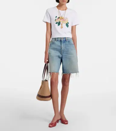 Chloe Chloé Faded denim shorts | Thumbnail 3 Chloe Chloé Faded denim shorts | Thumbnail 3