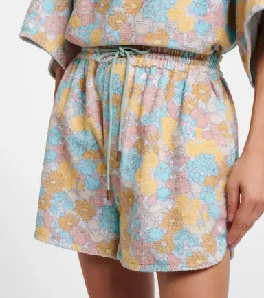 Chloe Chloé Floral cotton terry shorts | Thumbnail 3 Chloe Chloé Floral cotton terry shorts | Thumbnail 3