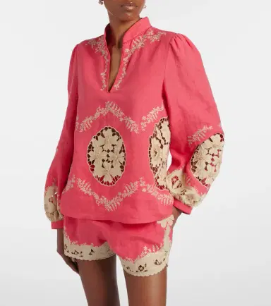 Valentino Embroidered linen shirt | Thumbnail 4 Valentino Embroidered linen shirt | Thumbnail 4