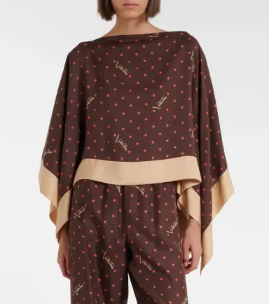 Valentino Printed silk twill top | Thumbnail 3 Valentino Printed silk twill top | Thumbnail 3