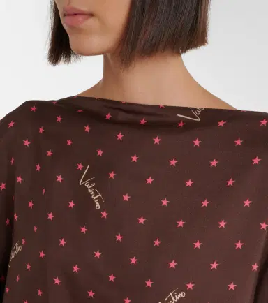 Valentino Printed silk twill top | Thumbnail 4 Valentino Printed silk twill top | Thumbnail 4