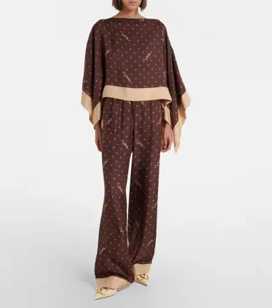 Valentino Printed silk twill top | Thumbnail 6 Valentino Printed silk twill top | Thumbnail 6