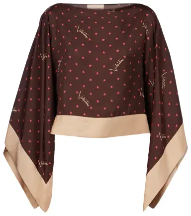 Valentino Printed silk twill top | Thumbnail 1 Valentino Printed silk twill top | Thumbnail 1